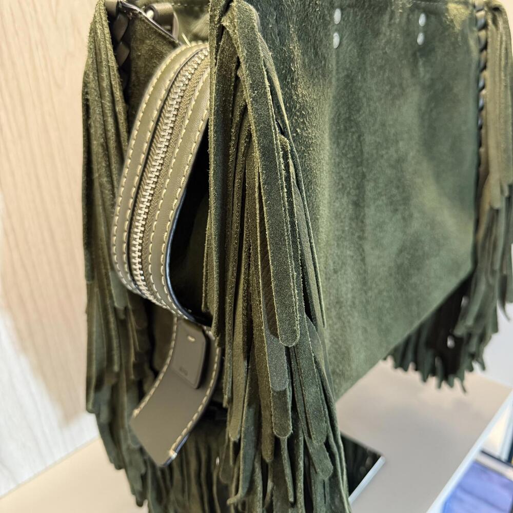 RARE NWT Coach 1941 Cervo Suede Fringe Rogue 31 Bag - Fern Green - Picture 4 of 15
